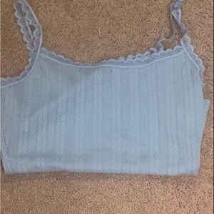 Blue lace top